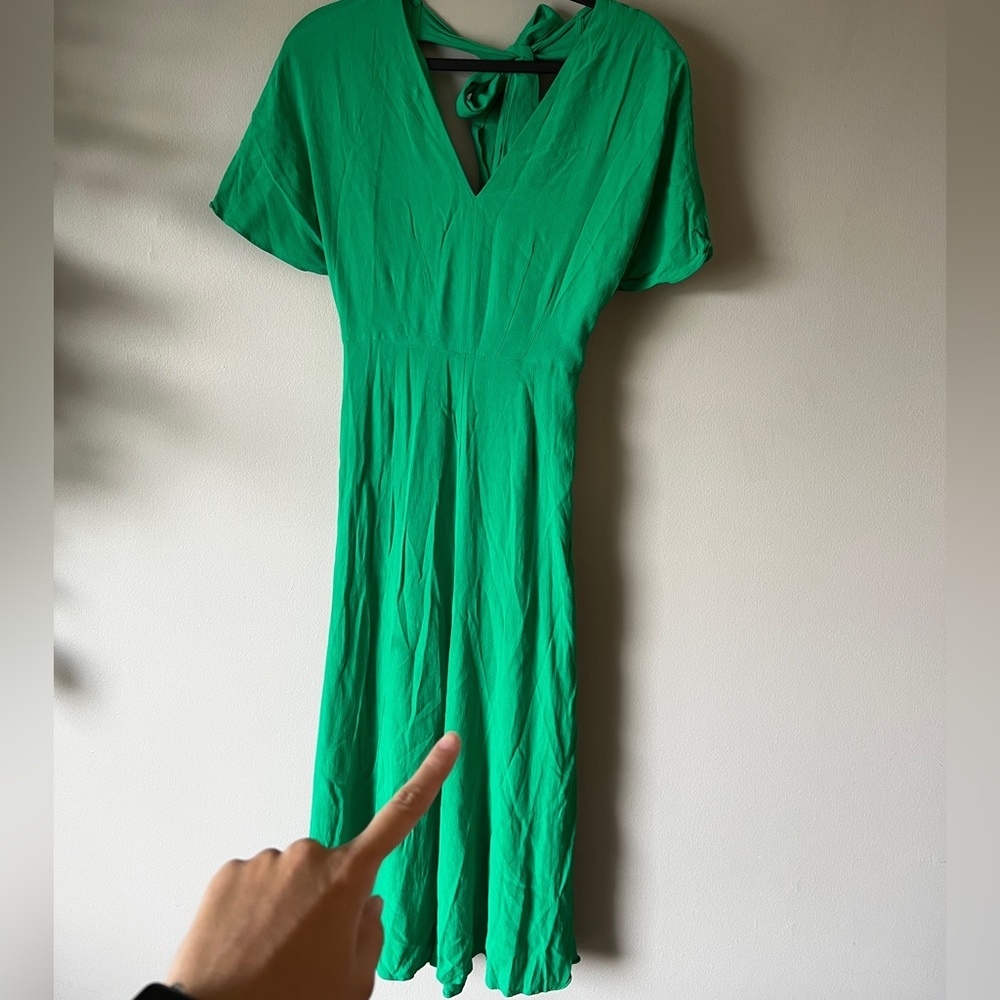 Whistles Zelena green midi dress 2 - Picture 13 of 13